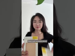 Tembaga Dan Baja Berkualitas Metal Mesh Laminated Kaca Untuk Warna Disesuaikan