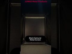 Tampilan Produksi & Pemasangan Layar Partisi Dekoratif Black Samurai Spiral Metal Mesh