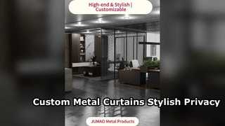 Partisi Privasi Black Samurai Arsitek Aluminium Stainless Steel Memperluas Fasad Mesh Logam