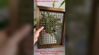 Kabinet Jaring Dekoratif Logam Berkerut Sisipan Panel Layar Privasi