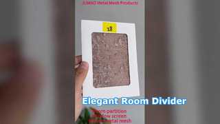 Layar Jendela Dekoratif Pembatas Ruangan Wire Mesh Jaring Logam Tenun Dalam Ruangan
