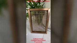 Bingkai Dekoratif Berkerut Logam Mesh Arsitektur Mesh Kustom Pintu Kabinet Dekorasi Furnitur
