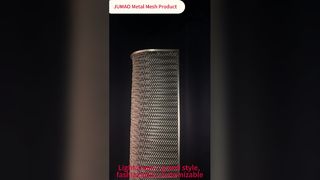 Layar Partisi Stainless Steel Kustom Melengkung Mesh Logam Dekoratif Spiral