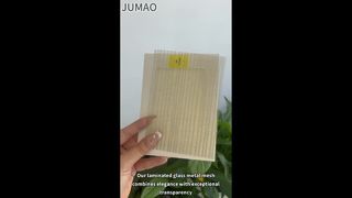 Rekaman Adegan Nyata: Jaring Logam Di Dalam Kaca Laminasi Bening