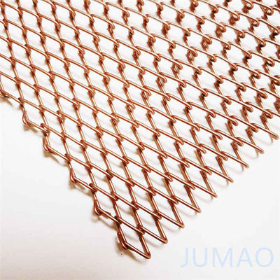Rombik Lubang Kuningan Wire Mesh Tirai Dekorasi langit-langit