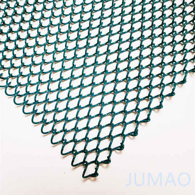 40ft Fleksibel Wire Metal Mesh Tirai Fasad Rumput Hijau