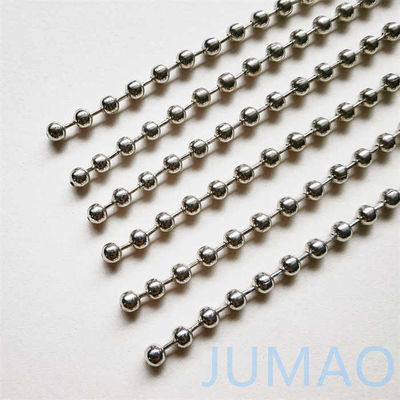 6mm Chromed Metal Ball Silver Beaded Curtains Chain Untuk Partisi Jendela