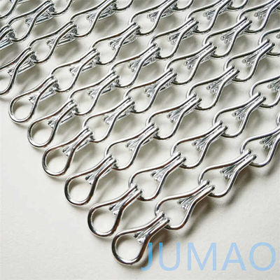 Pintu Rantai Tautan Pagar Tirai Aluminium Rantai Tautan Fly Screen ODM