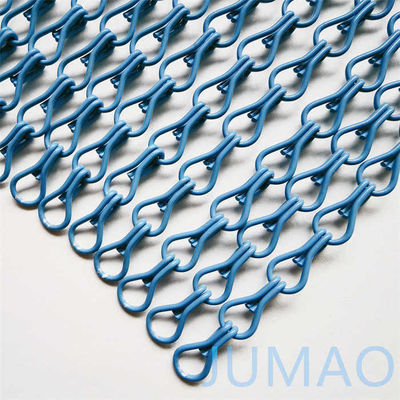 Menyemprotkan Metal Chain Link Tirai Pintu Fly Screen 2mm