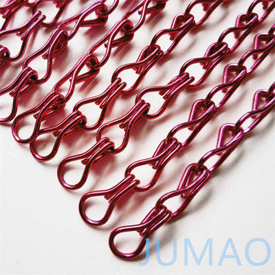 Curved Hall Metal Chain Link Tirai Fly Screen Disesuaikan