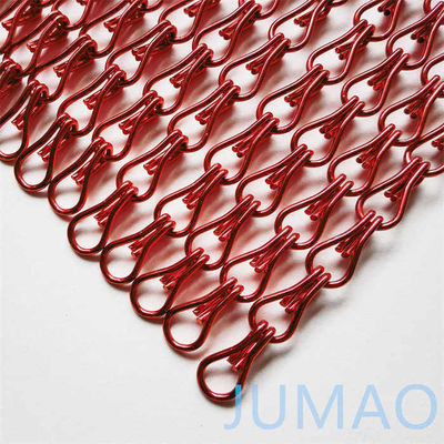 Anodized Aluminium Chain Link Door Curtain Screen Untuk Pembagian Tangga