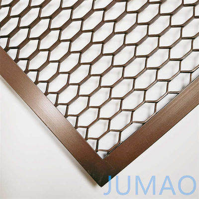 Langit-langit Arsitektur Metal Mesh Screen Wire Grille Inserts Untuk Lemari OEM