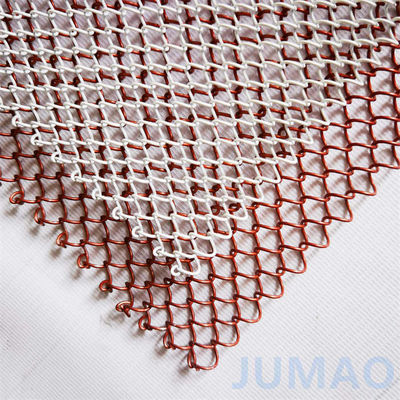 0.8mm Untuk 3mm Wire Diameter Metal Mesh Tirai Dengan Sprial Teknologi