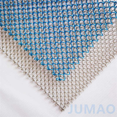 Metal Diamond Patterned Facade Metal Mesh Curtains untuk Interior dan Eksterior Arsitektur