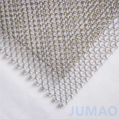 Tirai Metal Mesh Spiral Dengan Lubang Berlian Untuk Pembagian Ruang
