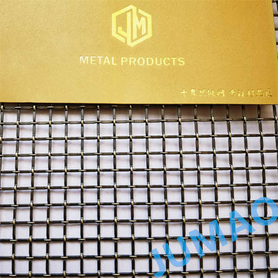 Glossy atau Matt Permukaan Dekoratif Baja Mesh Crimped Tenun