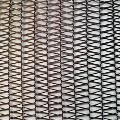 Teknologi Coil Metal Mesh Tirai Bahan Kuningan Disesuaikan