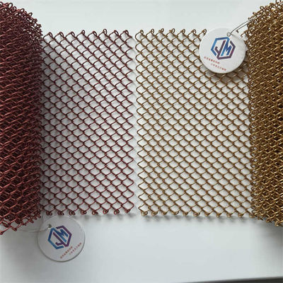 Tirai Metal Mesh Hijau Cerah Solusi Utama untuk Menghemat Energi Interior Jendela Kisaran Ukuran 0,8mm-3mm