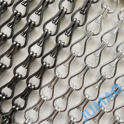 Ukuran Rantai 12mm*24mm Metal Rantai Link Tirai yang dirancang untuk konstruksi industri