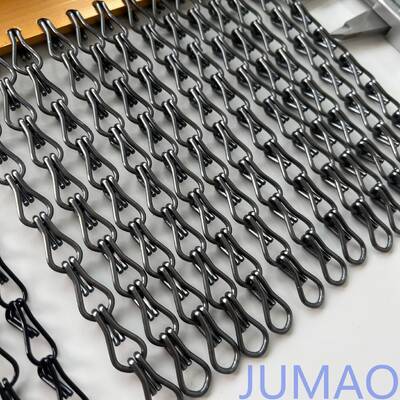 Tirai rantai besi tahan korosi tinggi yang cocok untuk pemisah pintu masuk hias