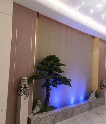 Dekoratif stainless steel Water Curtain Seragam Aliran Air LED Lampu Lingkungan Divider Ruang