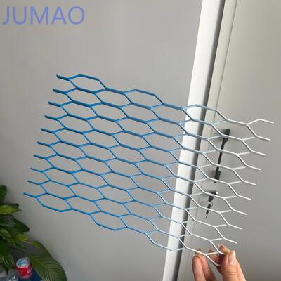 Custom Color Expanded 304 Stainless Steel Metal Mesh Panel Untuk Membangun Fasad Luar