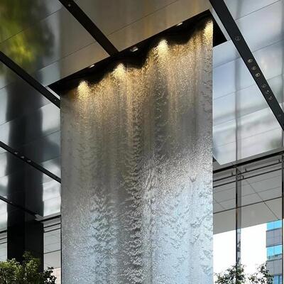 Patung Pemandangan Air Tirai Air Stainless Steel Mesh Stainless Steel