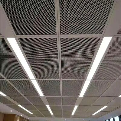 Diamond Shaped Openings Expanded Mesh For Facade Design And Interior Partitions